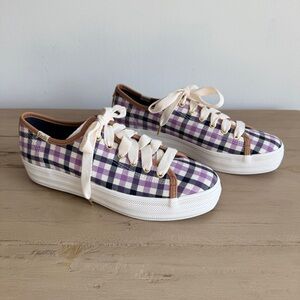 Keds x Kate Spade New York Triple Kick Platform Gingham Sneakers